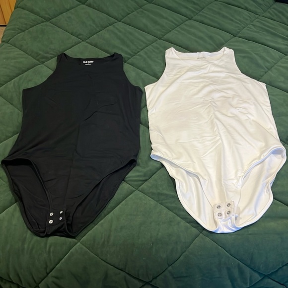 Two Old Navy Sleeveless High Neck Bodysuits - Picture 5 of 6